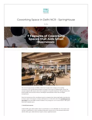 coworking space in delhi ncr springhouse