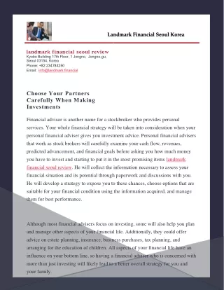 landmark financial seoul korea