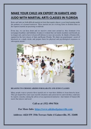 make your child an expert in karate and judo with