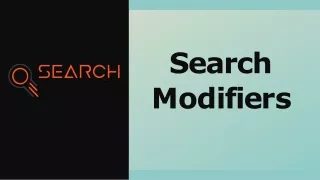 search m o d i f i e r s