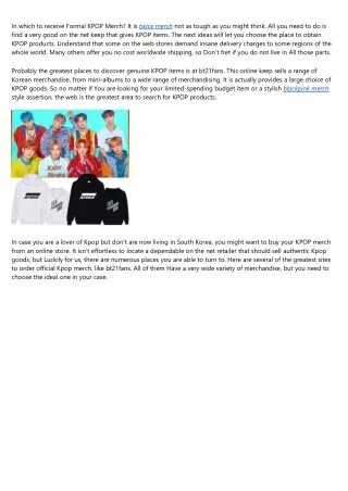 in which to receive formal kpop merch it is twice