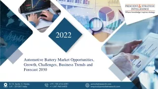 Automotive Battery Market Demand, Investment Feasibility and Forecast to 2030