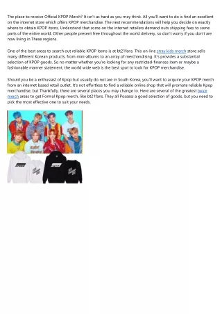 the place to receive official kpop merch