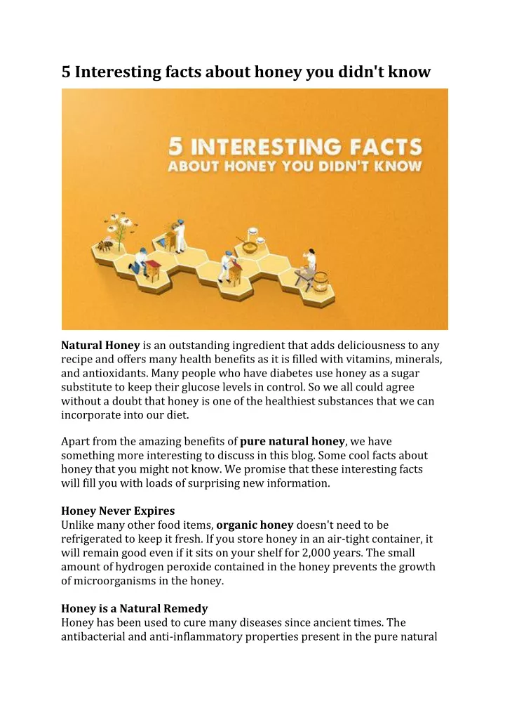 5 interesting facts about honey you didn t know