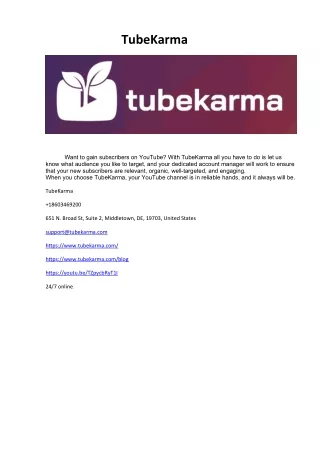 TubeKarma