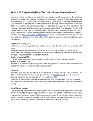 What is LLB, types, eligibility_ Best law colleges in Ahmedabad