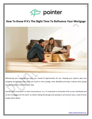 How To Know If It's The Right Time To Refinance Your Mortgage