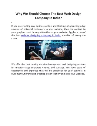 why we should choose the best web design company
