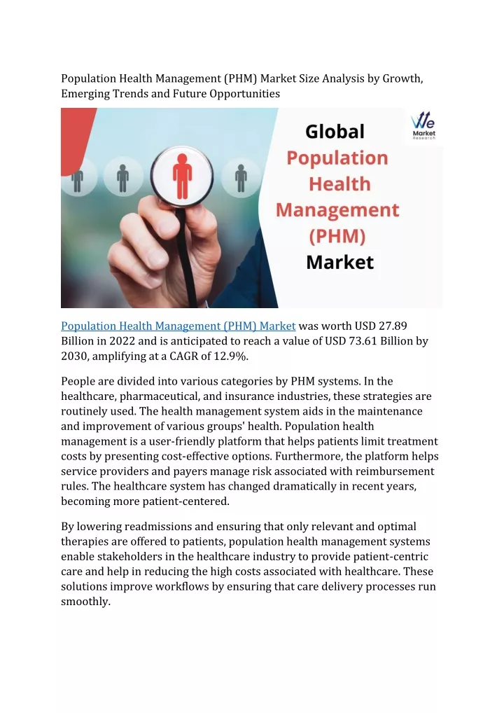 population health management phm market size