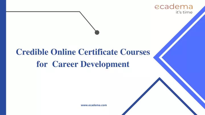 credible online certificate courses for career
