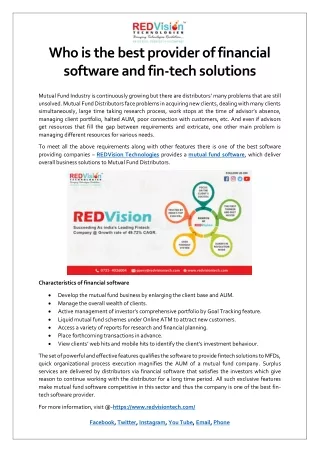 who is the best provider of financial software