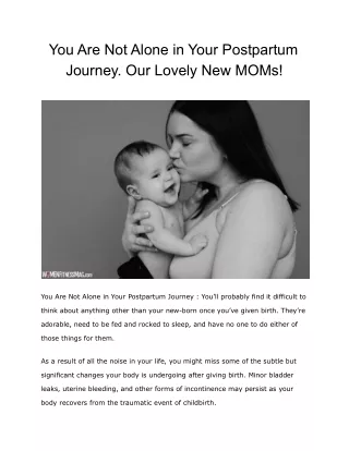 you are not alone in your postpartum journey