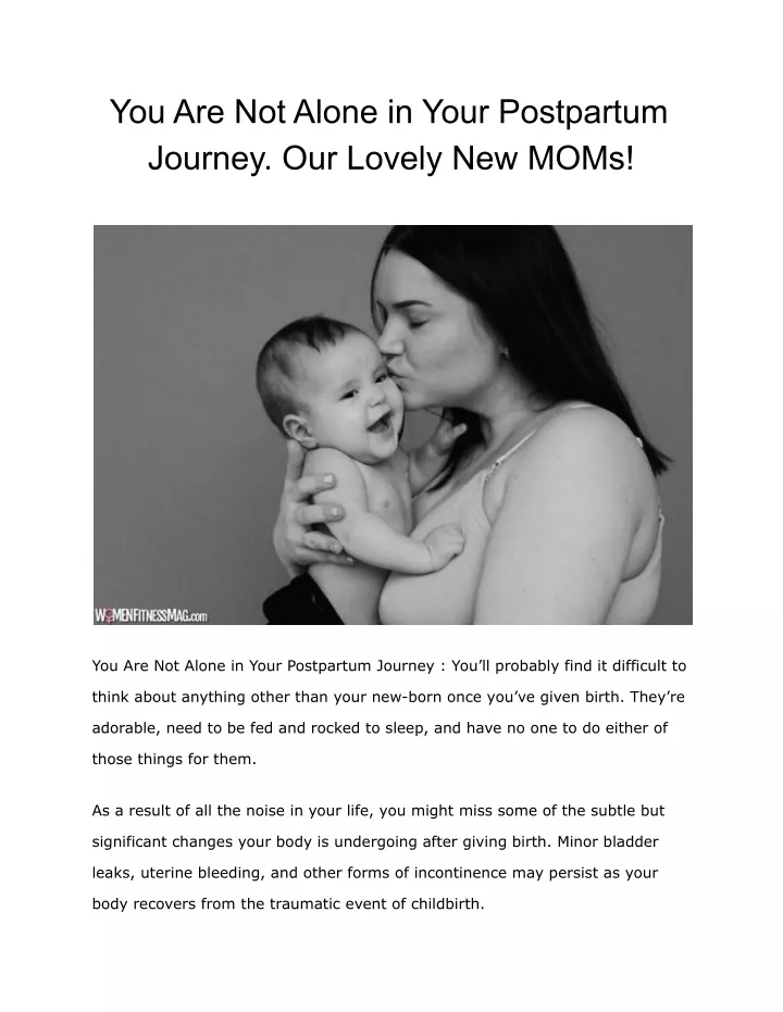 you are not alone in your postpartum journey