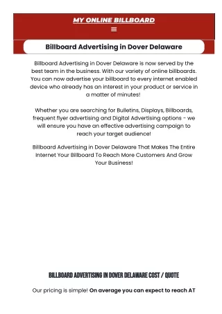 my online billboard