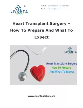 Heart Transplant Surgery – How To Prepare And What To Expect