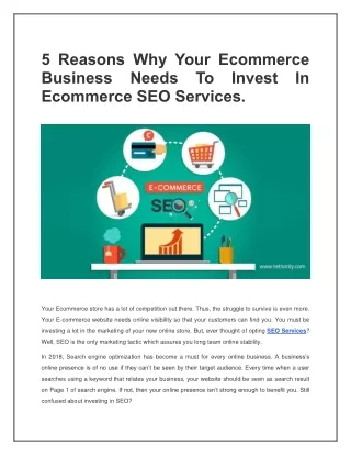 5 reasons why your ecommerce business needs