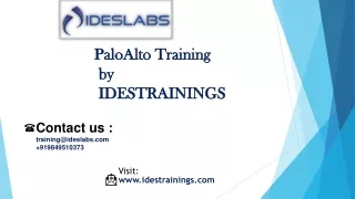 paloalto training by idestrainings