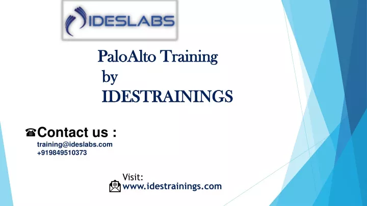 paloalto training by idestrainings