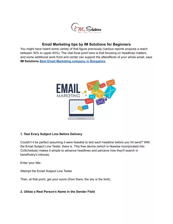 email marketing tips by im solutions
