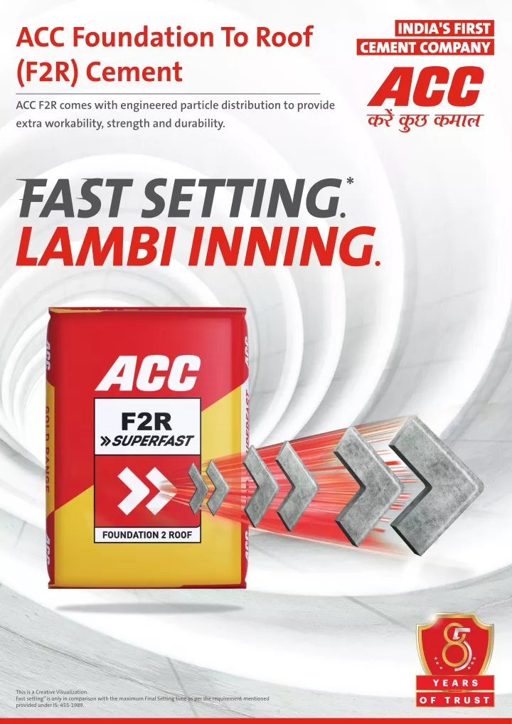 acc foundation to roof f2r cement