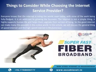 Things to Consider While Choosing the Internet Service Provider