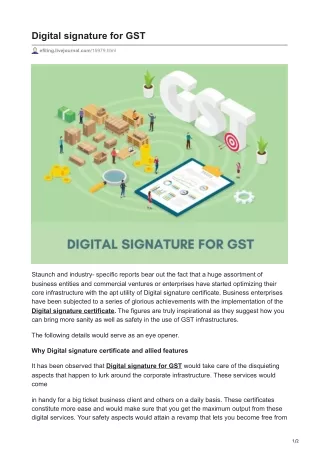 Digital signature for GST