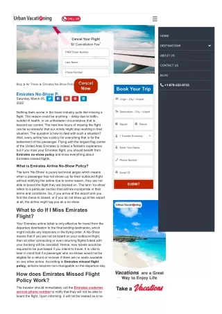 Emirates No-Show Policy - Missed Flight