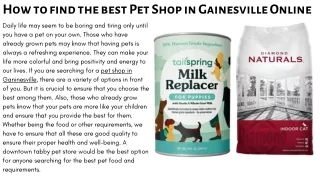 How to find the best Pet Shop in Gainesville Online by Down Town Tabby Pet Store