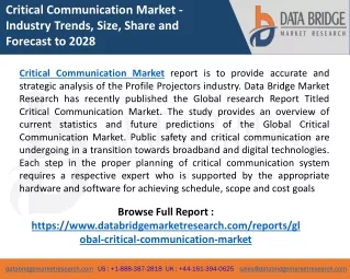 critical communication market industry trends