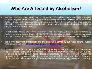 who are affected by alcoholism