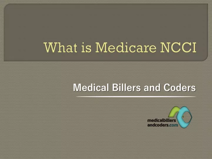 what is medicare ncci