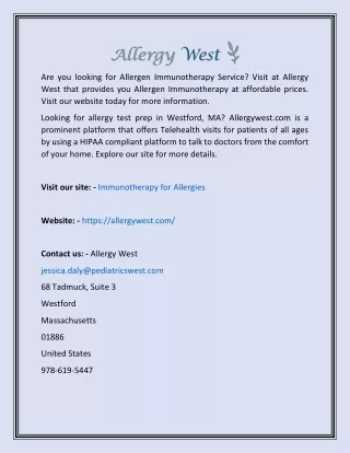 are you looking for allergen immunotherapy