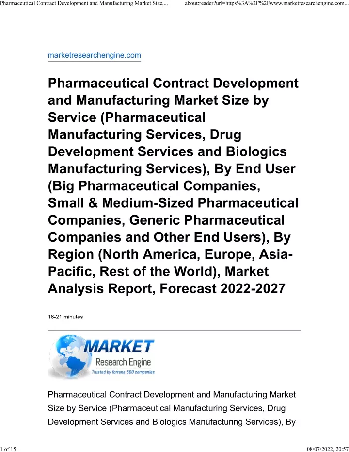 pharmaceutical contract development