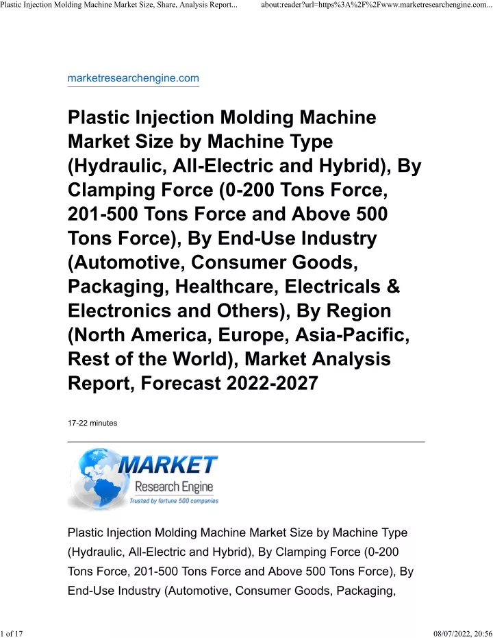 plastic injection molding machine market size