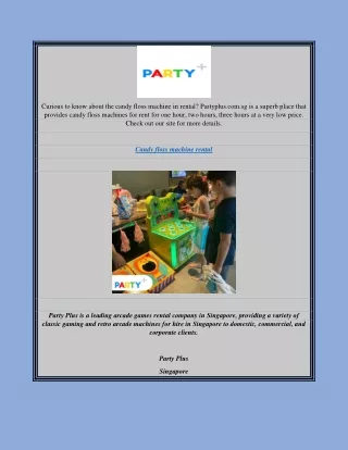 Candy Floss Machine Rental | Partyplus.com.sg