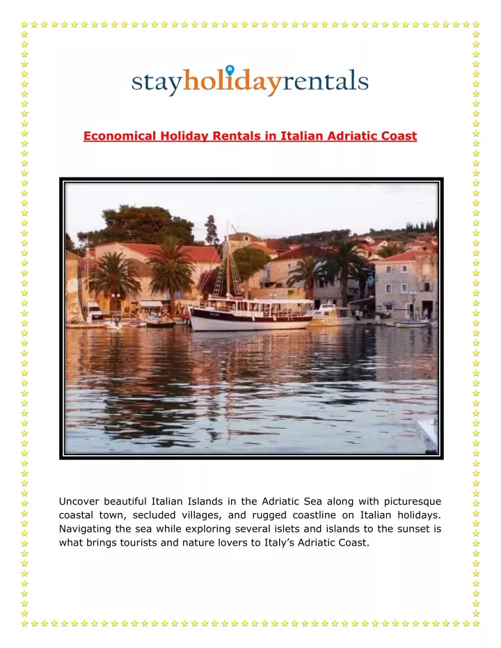 economical holiday rentals in italian adriatic
