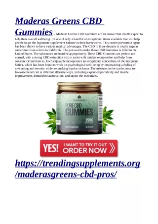 maderas greens cbd gummies maderas greens