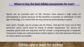 where to buy the best adidas accessories for men