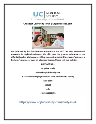 cheapest university in uk ucglobalstudy com