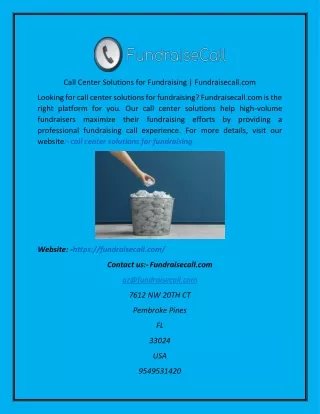 call center solutions for fundraising