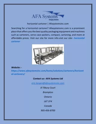 horizontal cartoner afasystemsinc com