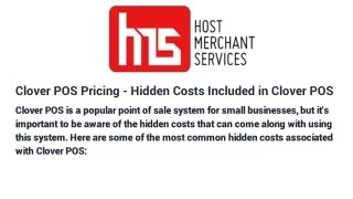 clover pos pricing hidden costs included in clover pos