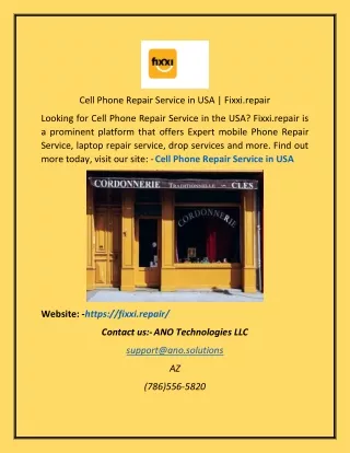 Cell Phone Repair Service in USA Fixxi.repair