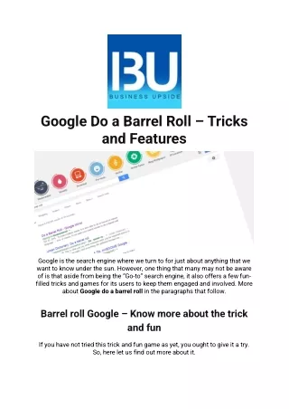 Google Do a Barrel Roll