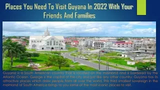 Places You Need To Visit Guyana In 2022 With Your Friends And Families