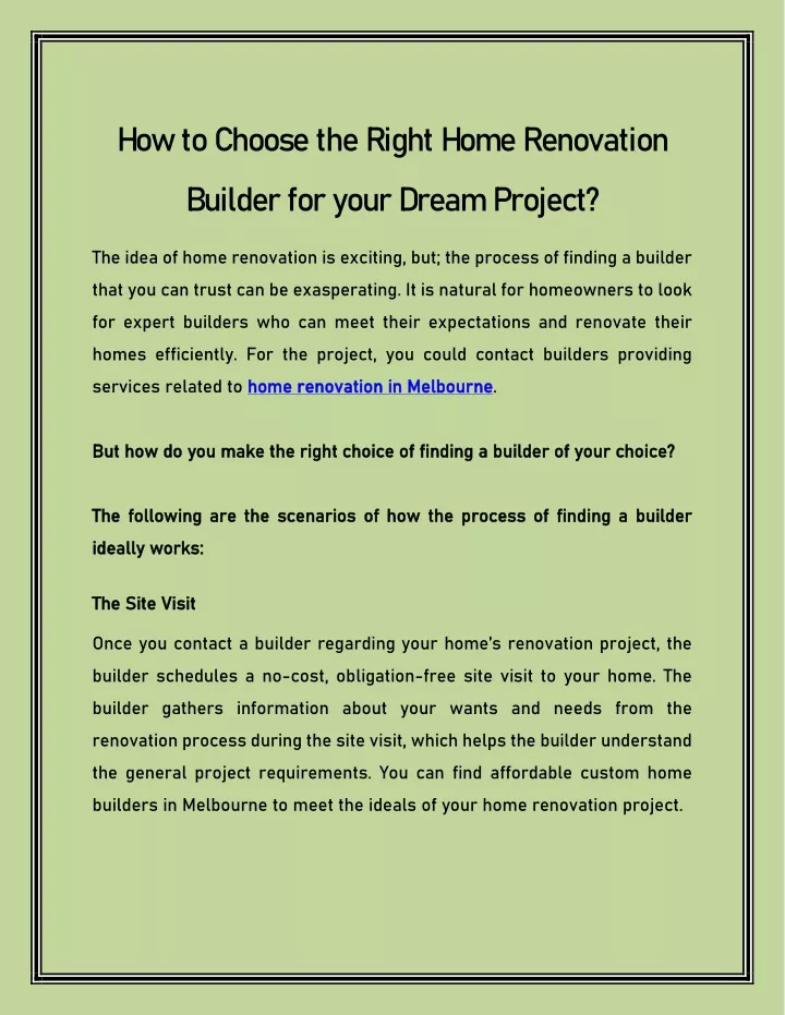how to choose the right home renovation