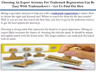 choosing an expert attorney for trademark
