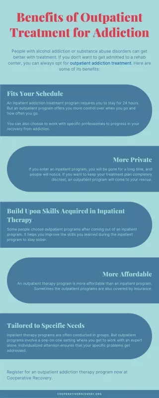 Benefits of Outpatient Treatment for Addiction