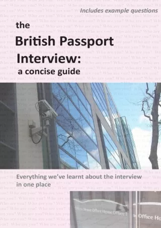 The British Passport Interview a concise guide