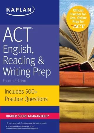 ACT English Reading  Writing Prep Includes 500 Practice Questions Kaplan